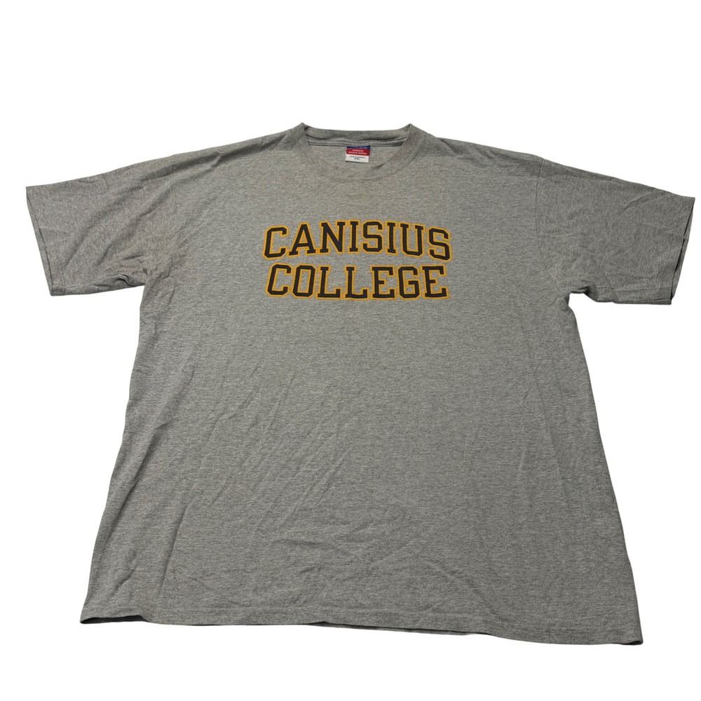 Vintage Y2K Champion Canisius College Men's 2XL T-Shirt Gray Collegiate